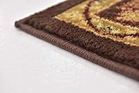 Vista 8 de Unique Loom - Colección Voyage - Alfombra redonda tradicional oriental, marrón, Polipropileno, Crema/ marrón