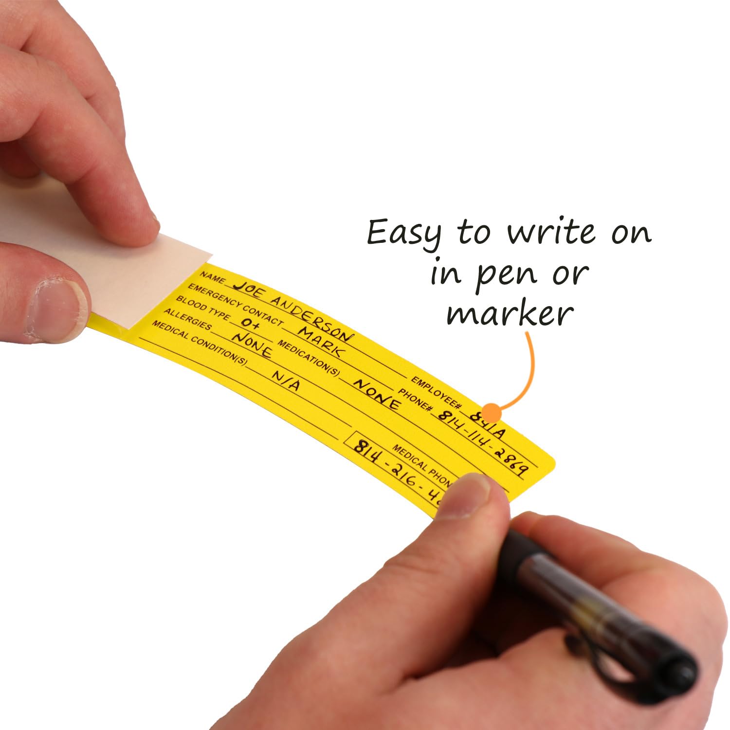 Hearing Impaired Veterinary Labels - 2” x 1”, 500 Labels/Roll, Yellow w/Black Text | Cages, Charts, Files or Records - Veterinary Offices and Hospitals | LabelValue Brand