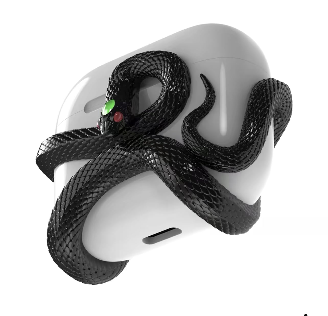 Amminle For Airpods 3rd Generation Snake Case ，for Airpods 3 Case Decoration，Airpods Case Personalized Snake Accessories (black, 3rd gen) black3rd gen