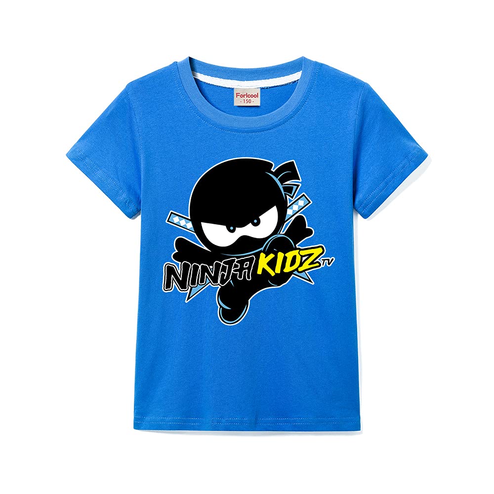 Ninja Kidz Kids Casual Short Sleeve Boy's 100% Cotton Tee Girls T-Shirt