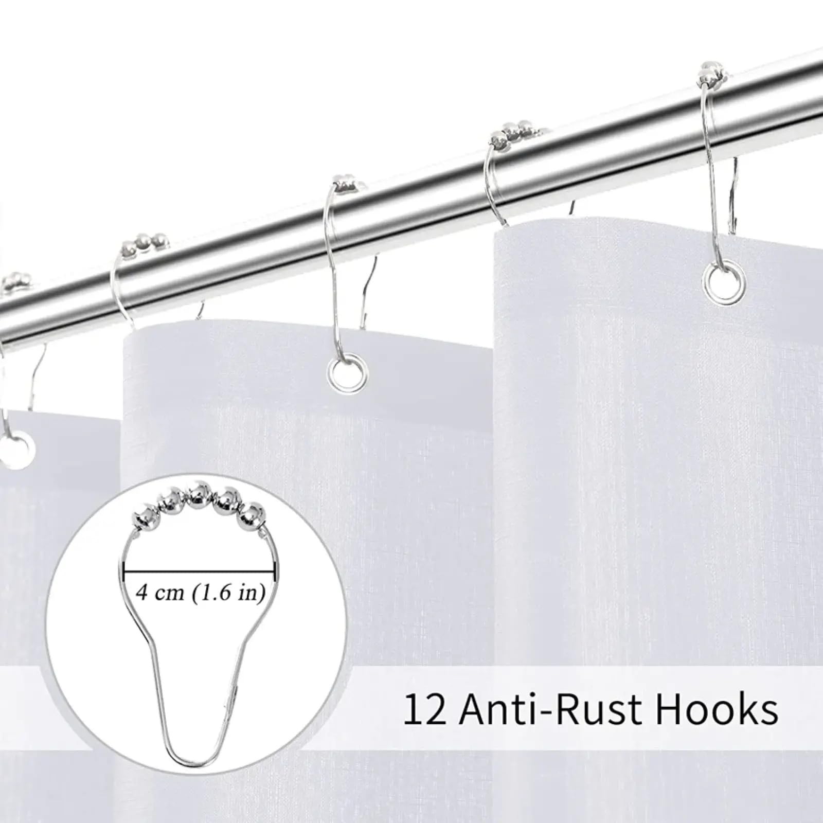 Tenda Doccia Invernale Con Paesaggio Naturale Albero Di Neve - Extra Lunga 178x236 Cm - Con Ganci, Lavabile, Per Bagno Rustico