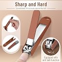 RZone STORE 8 in 1 Nail Clipper Set – Professional Stainless Steel Manicure & Pedicure Kit for Men & Women Portable Grooming Kit with Brown Case (Pack of 1) gallery image