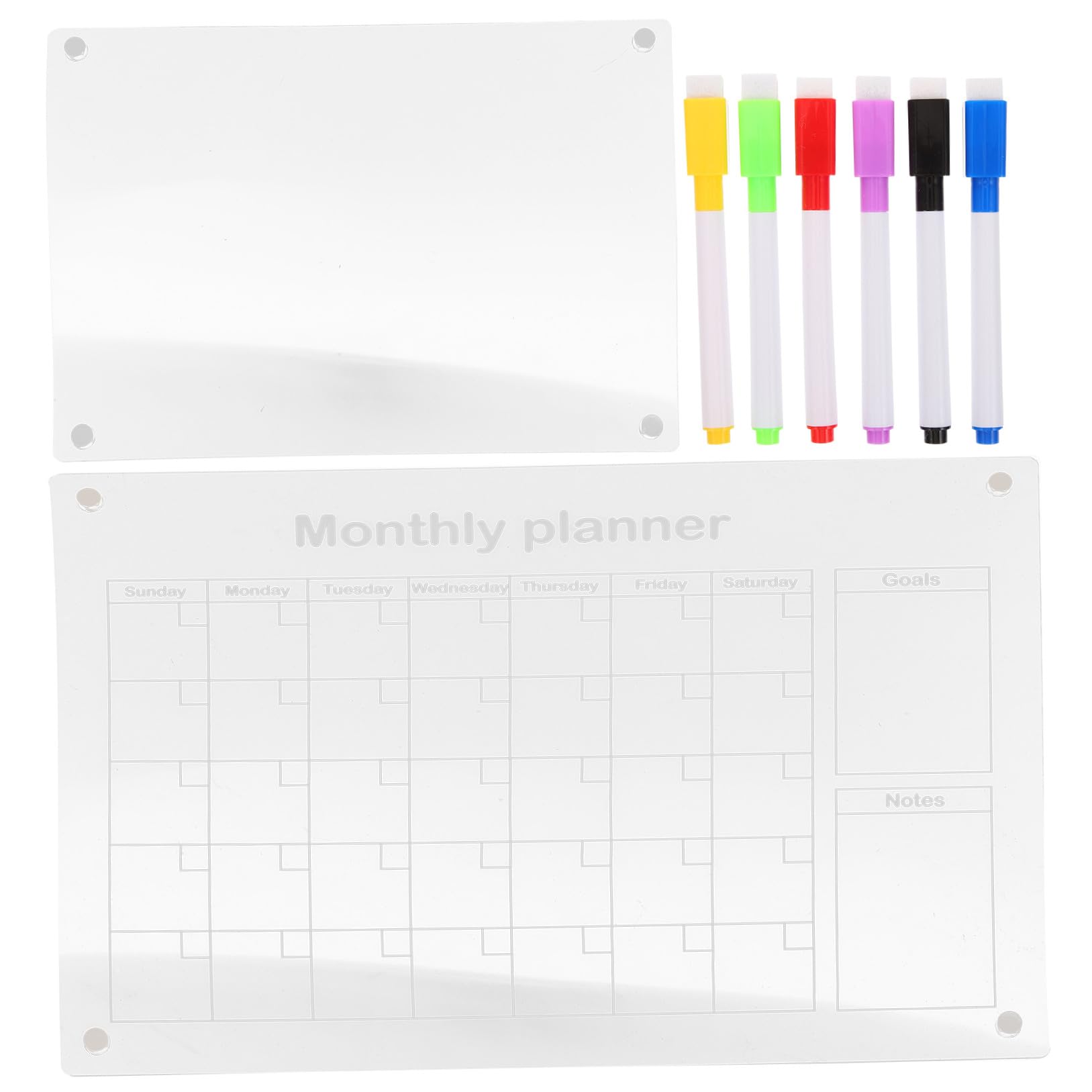 Acryl Kühlschrankkalender Monatsplaner Abwischbar mit Markern
