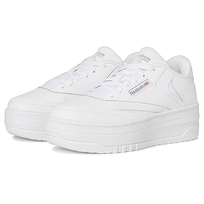 Reebok Kids Club C Extra (Big Kid) Girls Shoes White/White/Grey