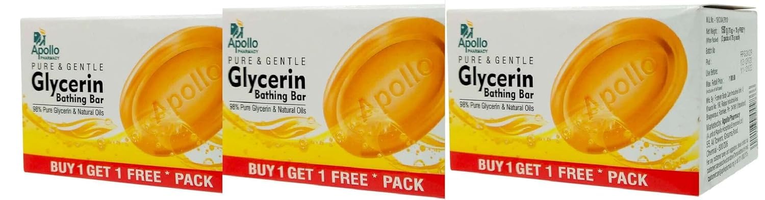 Glycerine soaps (pack of 3) Each pack has 2 (3 packs total 6 soaps)-image-2