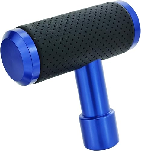 Pomo de palanca de cambios con mango en T, cubierta de aleación estilo joystick con palanca de cambios de cuero, se adapta a la mayoría de