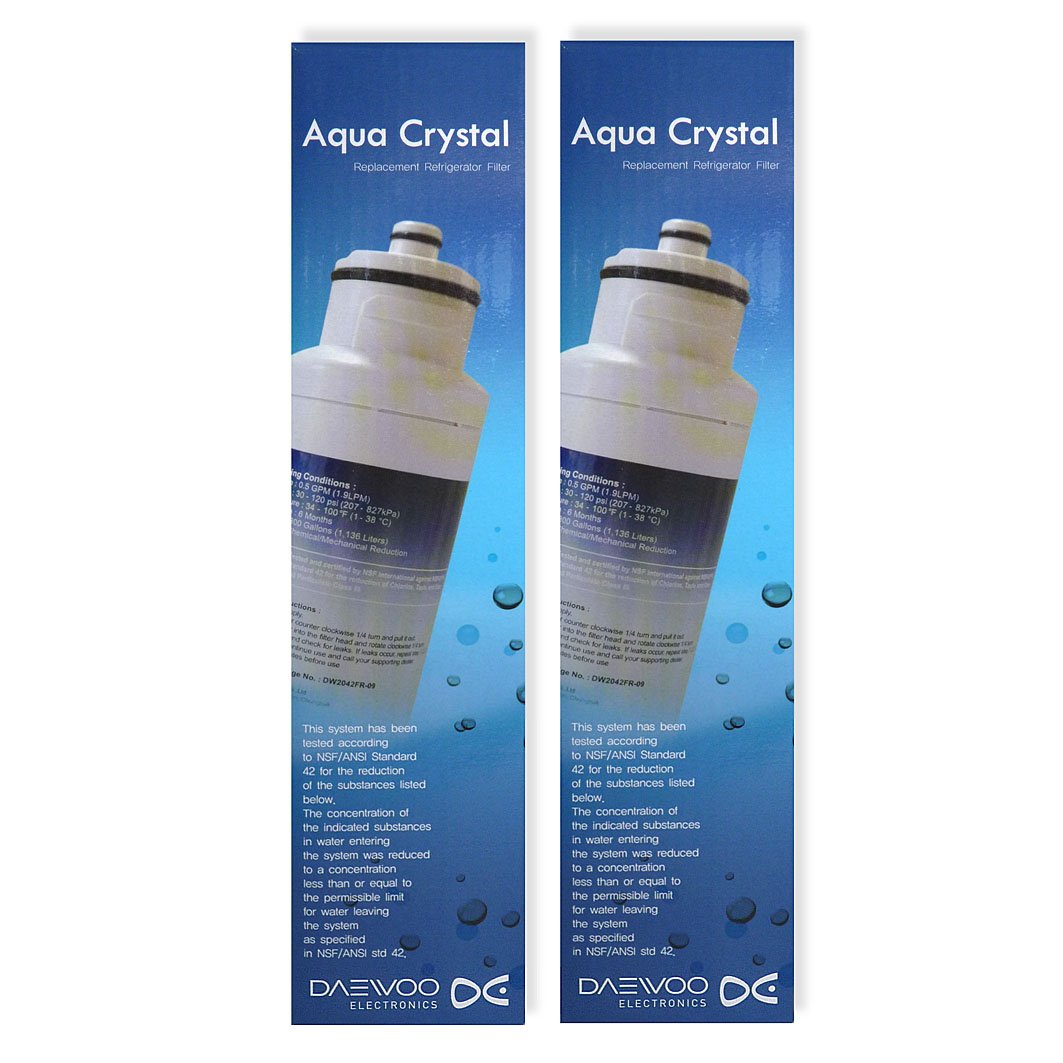 Filtre à eau Daewoo DW2042FR-09 réfrigérateur américain Aqua Crystal cartouche filtration 2x