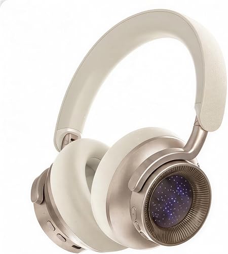 VQ-38 Wireless Bluetooth 6.0 ANC Headphones, Hi-Fi Stereo Over-Ear Headset with LED Starry Sky Lighting, Active Noise Cancellation, 30H Playtime, Foldable Design, Built-in Mic
