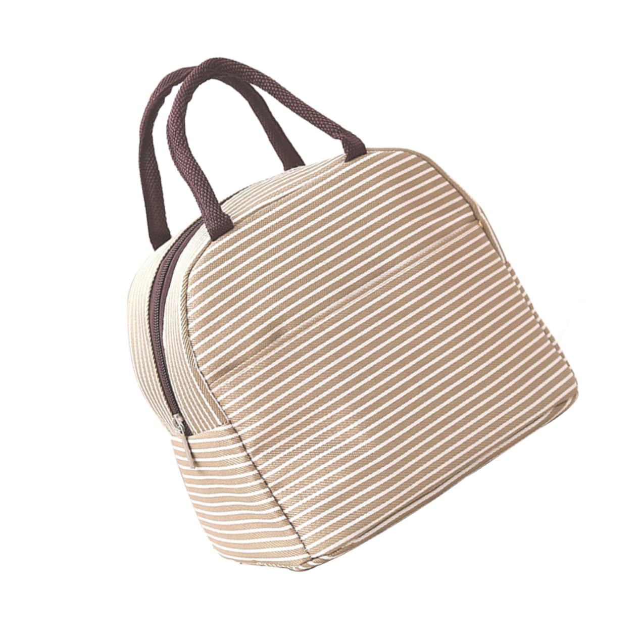 MAGICLULU 2 Piezas Bolsa De Enfriamiento Bolso Bolsa De Aluminio y Algodón Perlado Bolsa De Almuerzo Beige