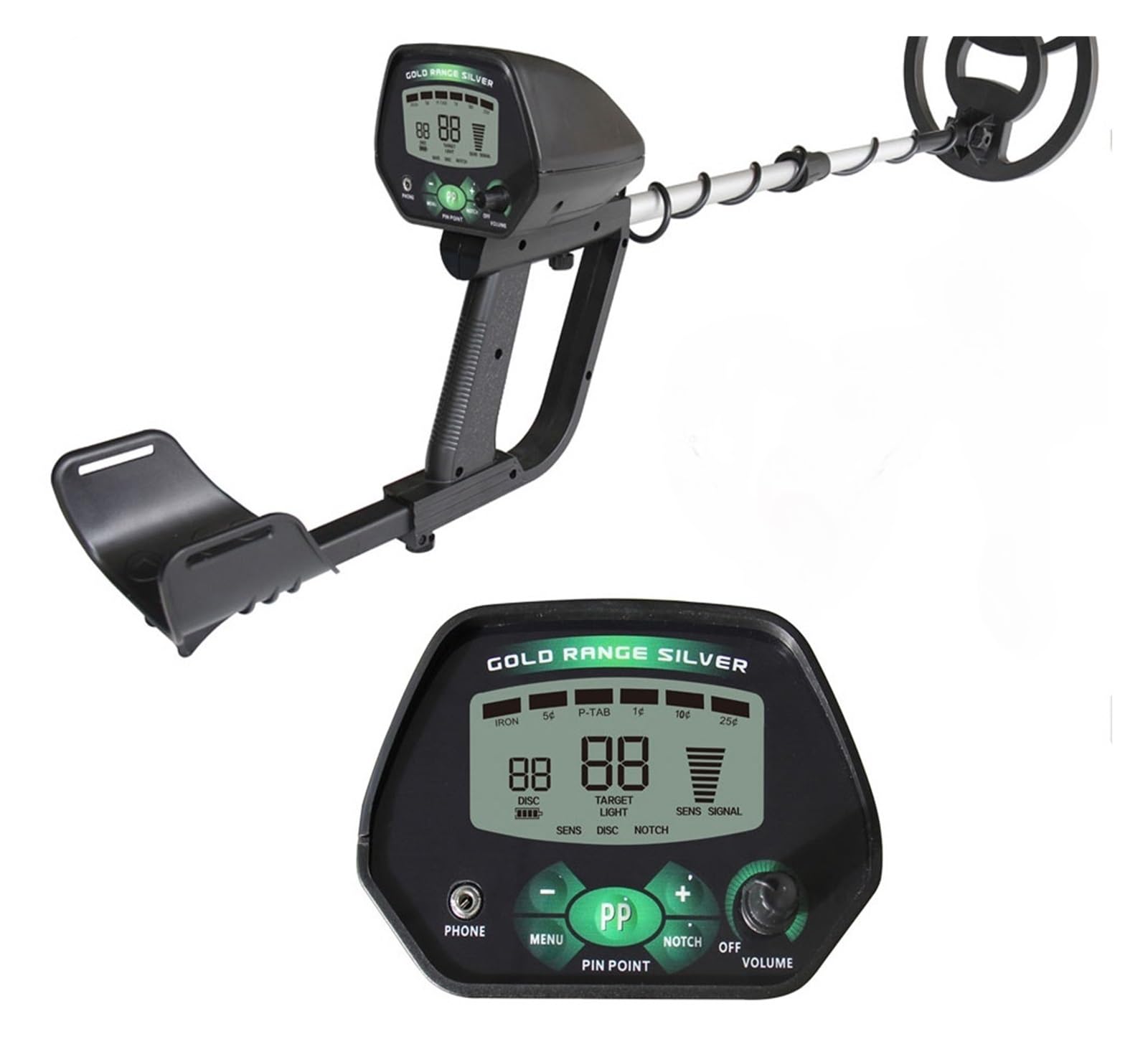 Metal Detector, MD4090 Underground Metal Detector Gold Treasure Hunter Strong Resolution Prospecting Finding Scrap Metal