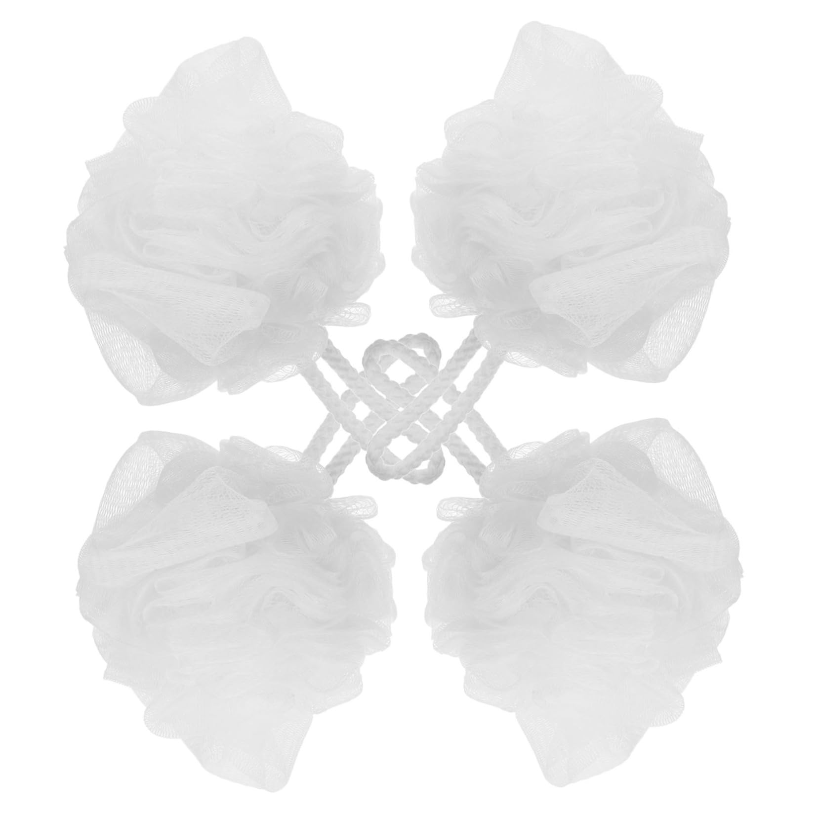 NIYANGLE 4pcs Bath Sponge Shower Loofahs Durable Exfoliating Body Scrubbers for Men and Women Quick Production Efficient Skin Cleansing Soft Mesh Design