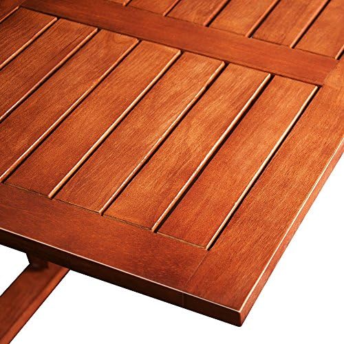 Deuba Balcony Hanging Table Foldable | FSC®-Certified Acacia Wood | 64x45cm | Hanging Balcony Planter Table For Railing Fence Shelf for Garden Porch Patio Balcony