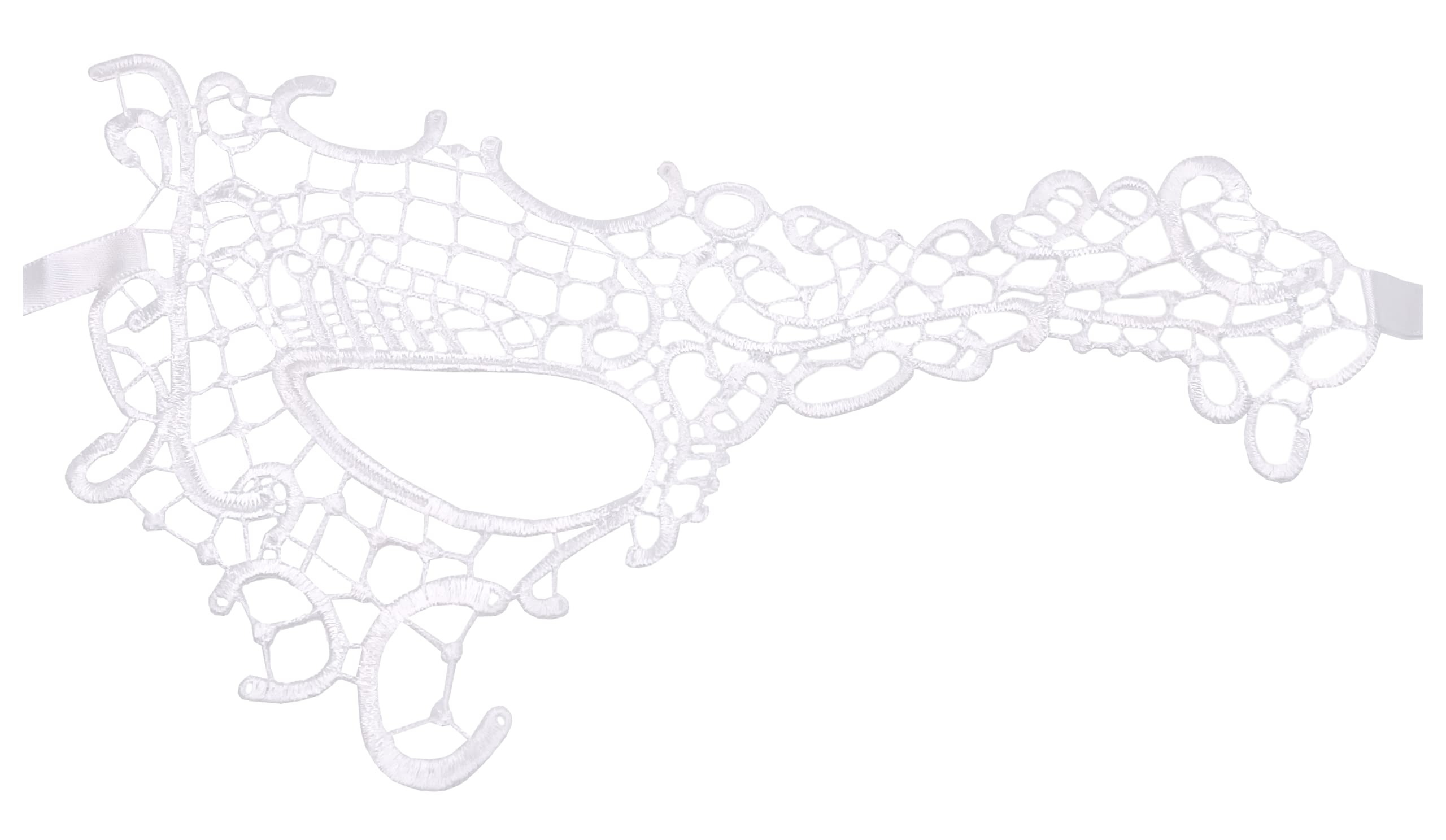 Luxury Mask White Masquerade for Women - Lace Masquerade s for Masquerade Party, Proms, Photo Shoot, Venetian Party, Mardi Gras, Halloween & Cosplay - White