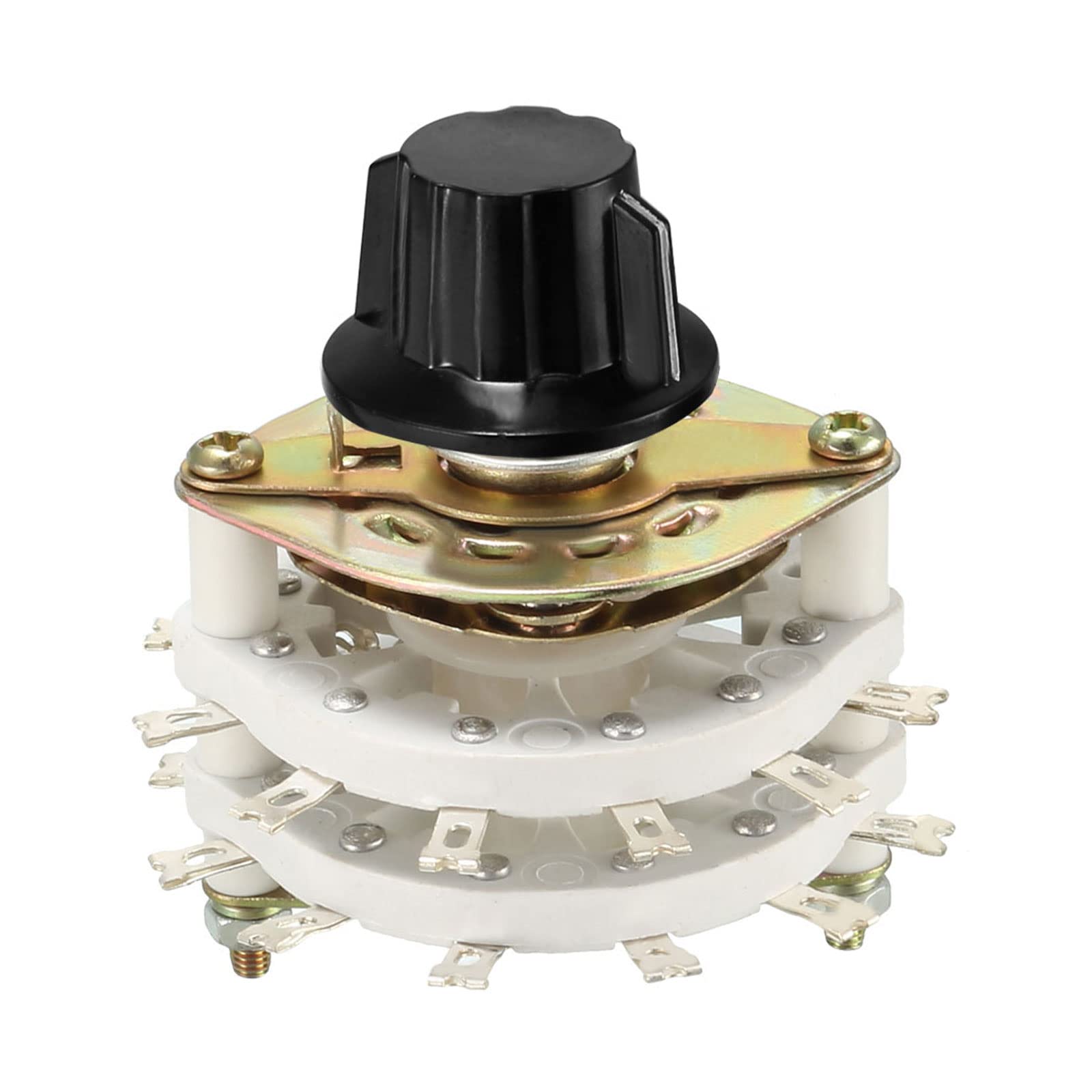 Rebower Band Selector Rotary Switch 2P7T 2 Pole 7 Position, 2 Deck [for Radio, TV, Industrial Machine Control Unit] - 1 Pcs
