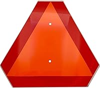 Vista 8 de Letrero de vehículo de movimiento lento, letrero triangular de plástico DOT de movimiento lento, letrero SMV de 14 x 16 x 0.16 pulgadas/5mm