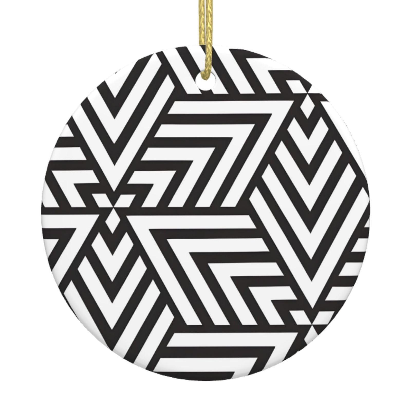 printidea Printed Christmas Tree Ceramic Ornaments Holiday Decoration Christmas Unique Pendant for Christmas Party