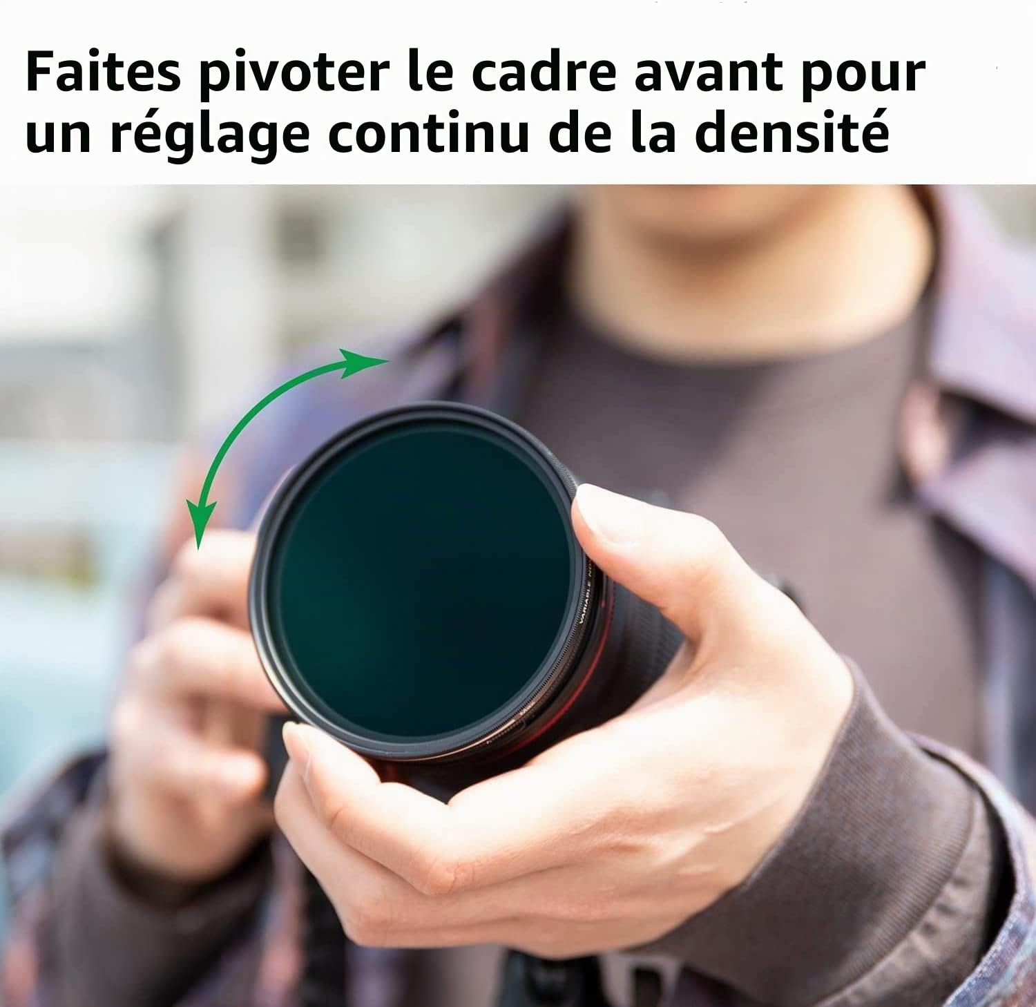 Kenko Filtre ND PRO1D Smart Variable NDX ND3-ND450 77mm, Densité Variable, pour l'enregistrement vidéo, réglage de l'intensité Lumineuse, ND3~450, KE02-PSM1N77