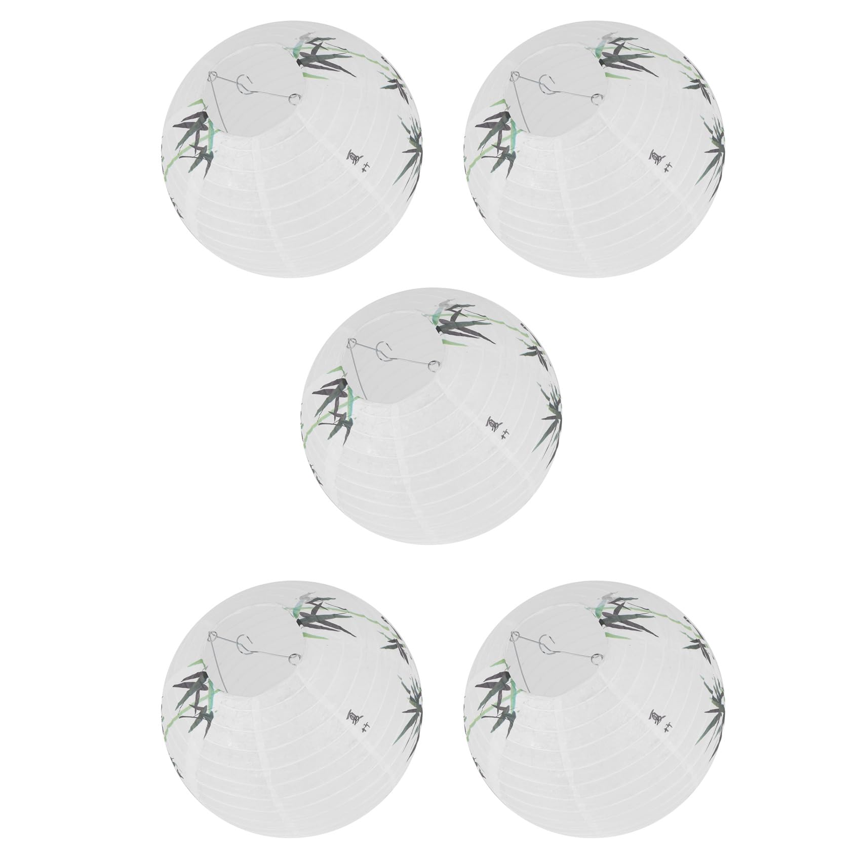 Hndhbfgrt 5pcs 30cm Lampshade Paper Lantern Oriental Style Light Decoration Chinese, Bamboo