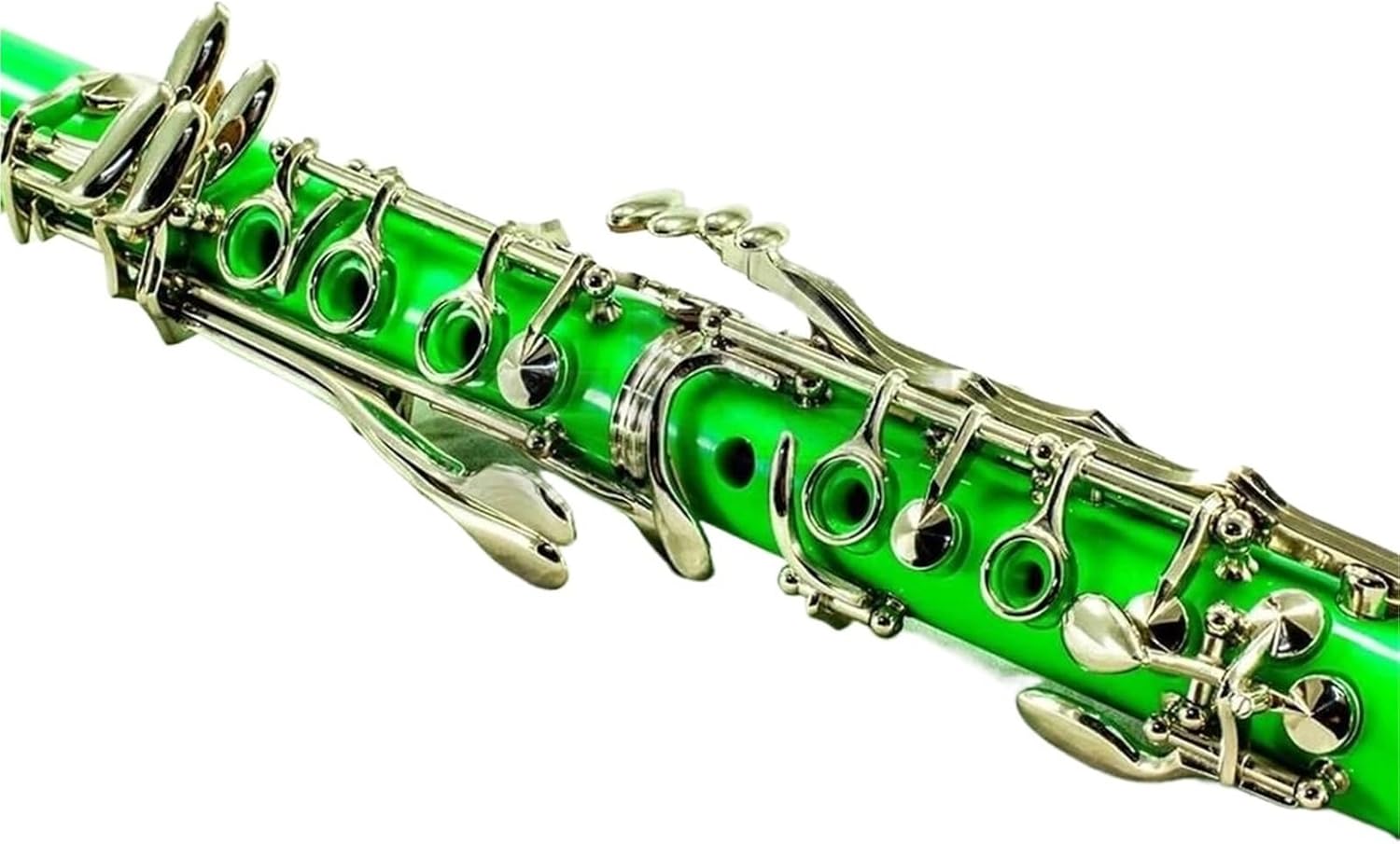 Bb Flat 17 Nickel Key Green Clarinet For Beginners Comes
