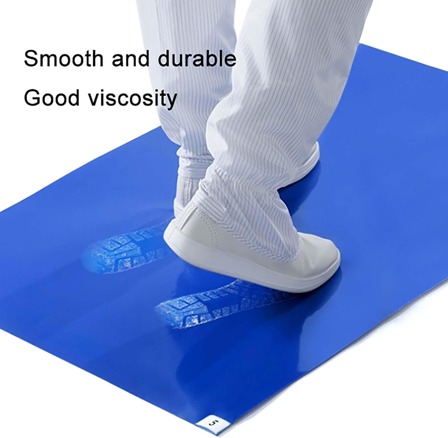 Blue & Milk Sticky Mat - 30 Numbered Layers, 2mm Thick PE, Heat Resistant to 60°C, Ideal for Kids' Learning & Play, Non-Slip Surface for Safe Activities image 2