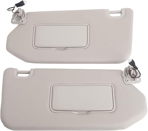 Miniatura 10 de ZONFANT Parasol gris para el lado izquierdo del conductor y del pasajero derecho con lámpara sin techo corredizo compatible con Infiniti QX60 JX35