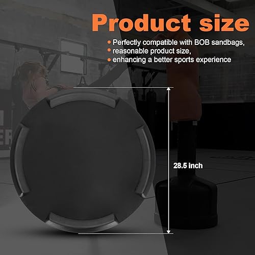 Miniatura 3 de Wolfwo Alfombrilla de anillo para bolsa, kit de parachoques evita que las bolsas pesadas independientes se muevan durante entrenamientos intensos,