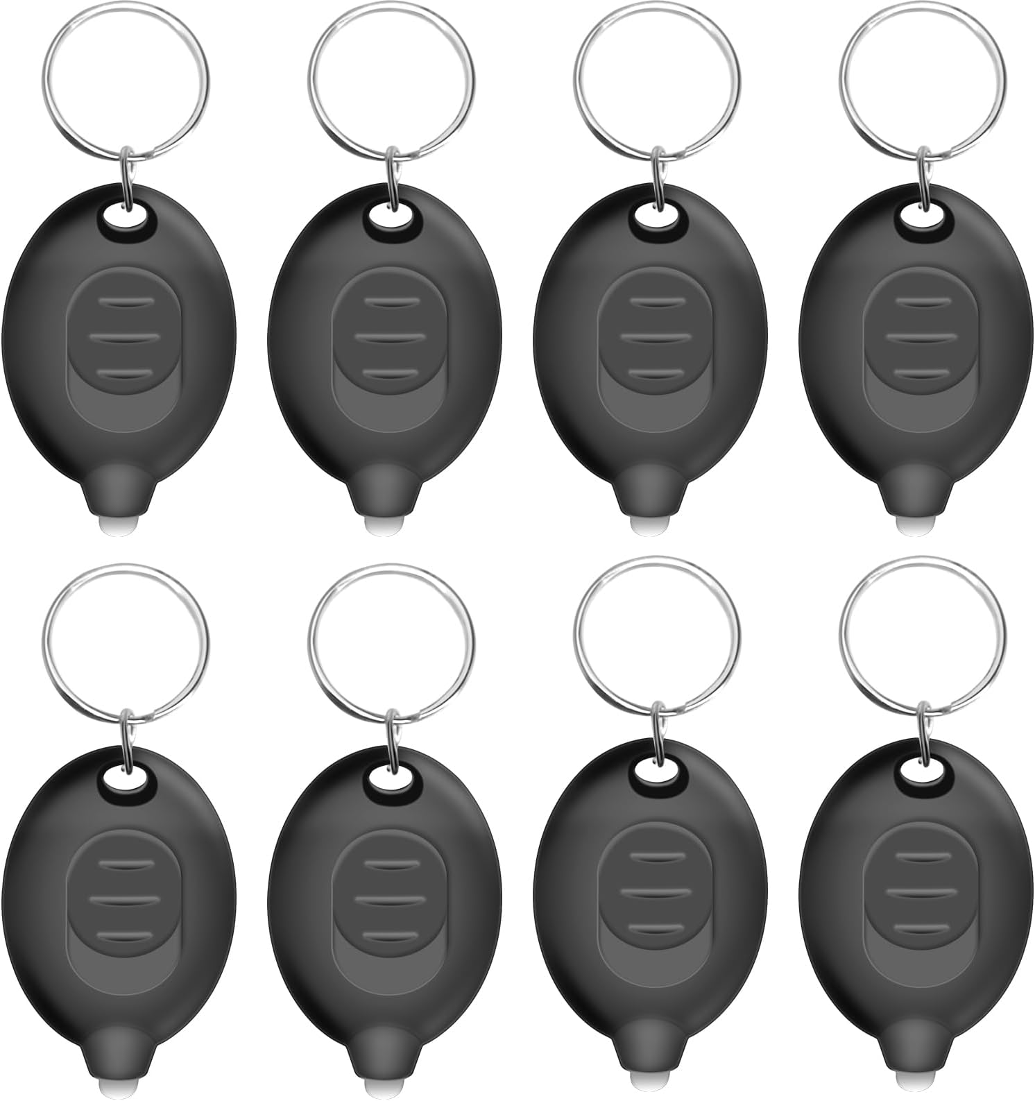 Mini LED Keychain Flashlight, Ultra Bright Tiny Flashlight, Small Keychain Flashlight White Light, Micro Pocket Key Ring LED Flashlight for Emergency Lighting Batteries Included (8PCS)