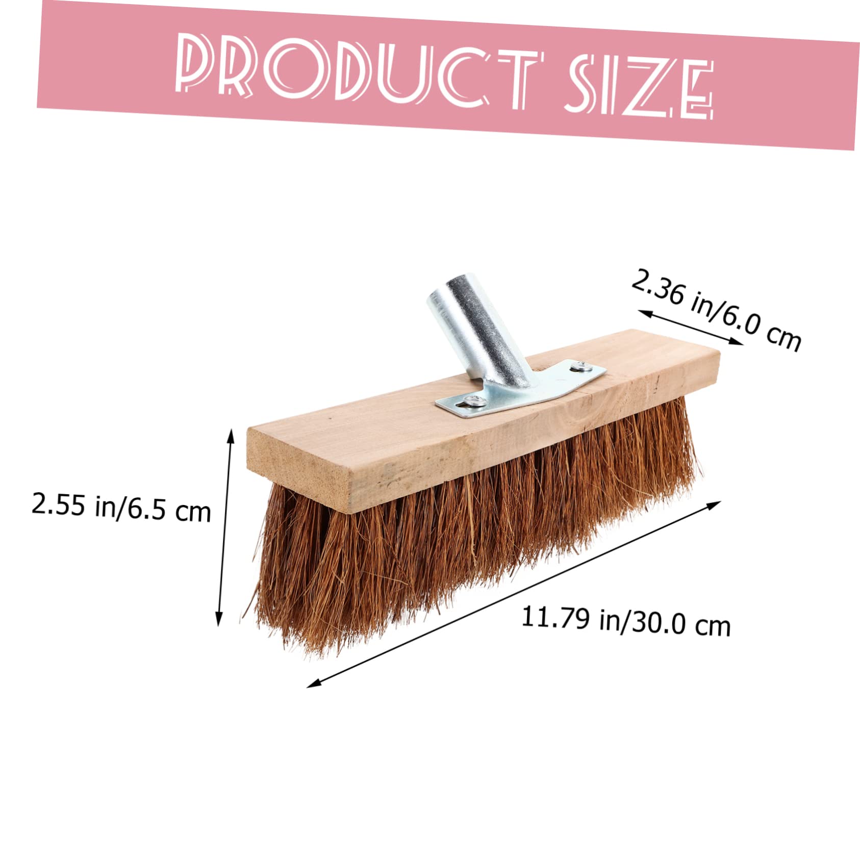 Bois et Fer Tête de Brosse de Nettoyage de Sol à Poils Souples