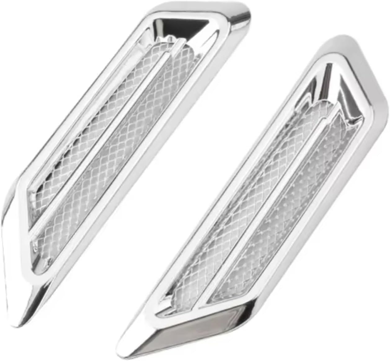 Hood Scoops Universal Car Decorative Cell Air Flow Intake Hood Scoop Bonnet Vent Cover Stickers Decoration Styling(White)