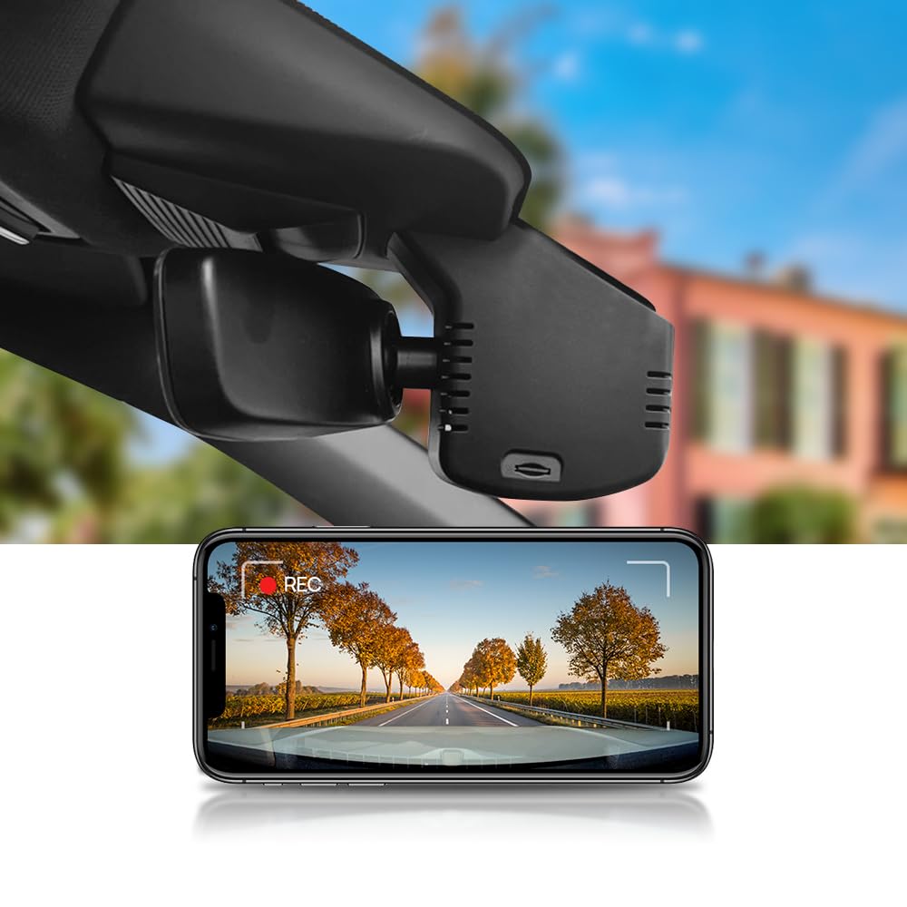 Fitcamx Dashcam 4K Convient pour Volkswagen Tiguan MK3 2024-2026 (6766 Noir), OEM Caméra Embarquée Voiture, 2160P UHD Video WiFi, Mode Parking, G-Capteur, Enregistrement en Boucle, WDR, Carte 64Go
