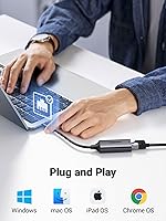 Vista 5 de UGREEN Adaptador USB C a Ethernet, 1000 Mbps, RJ45, sin controlador, compatible con Windows, MacOS, iPadOS, ChromeOS, Android, portátil, tableta