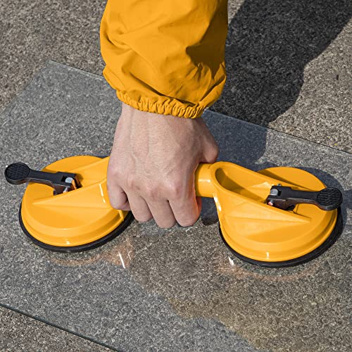 Image of Ingco Glass Suction Cup Lifter Two Head Sucker Carrying Handle Puller, Capacity 50 KG
