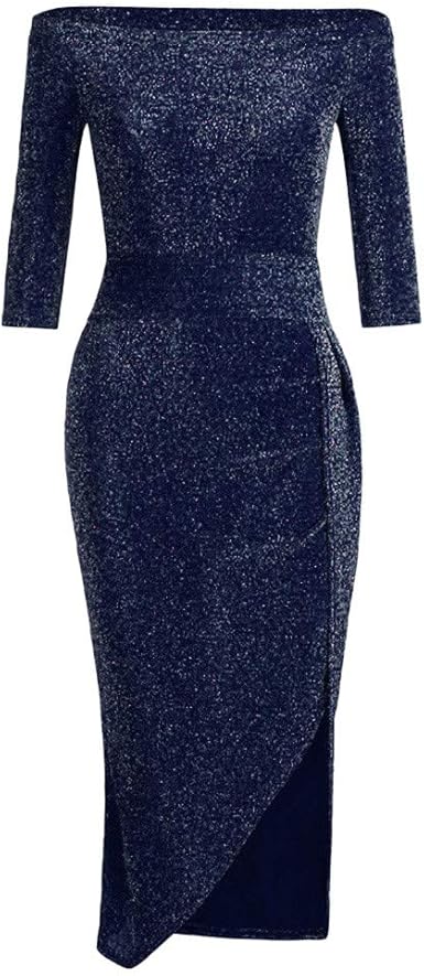 bandeau glitter dress