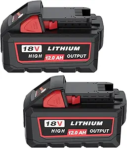 HOCHSTERN 2Pack 12.0Ah Replacement for Milwaukee M-18 Battery Compatible with Milwaukee 18V Lithium Battery 48-11-1862 48-11-1852 48-11-1882 Cordless Tools