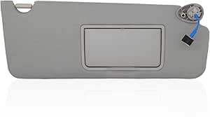 Grey Left Driver & Right Passenger Side Sun Visor With Mirror For Honda Pilot Ridgeline RTL 2017 - View #6