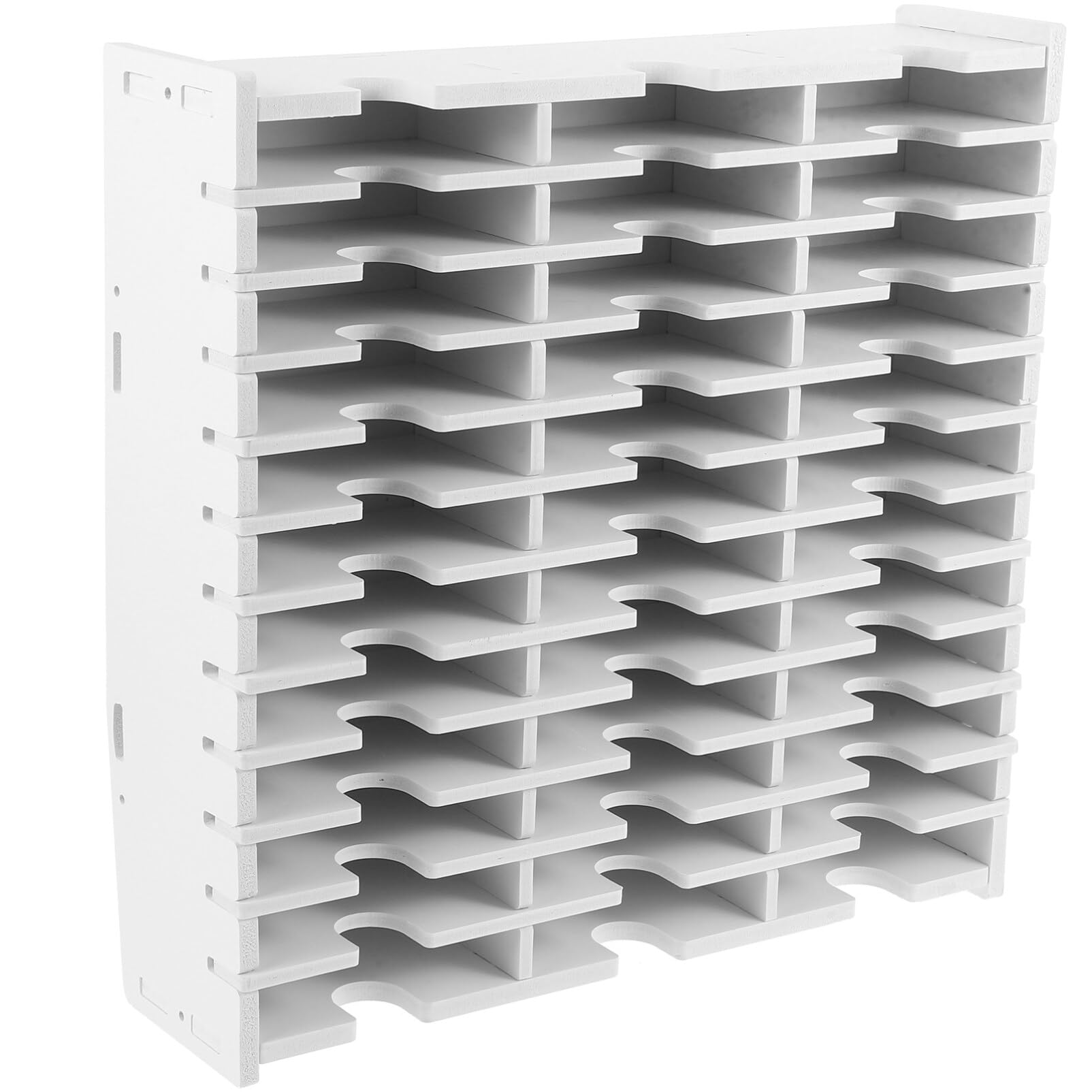 Organizer per CD in legno per 36 scomparti per CD, per organizzare DVD, film, cassette, nastri, tamponi di inchiostro, telefoni e posta, con slot per la gestione della scrivania