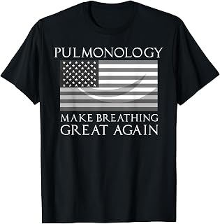 Funny Pulmonologist Gift Cool Pulmonology US Flag Doctors T-Shirt
