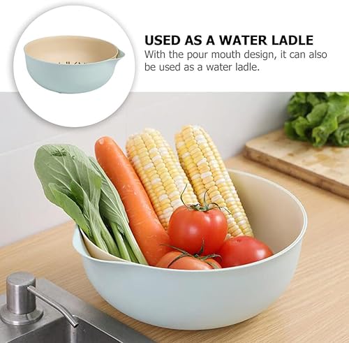 Miniatura 5 de UPKOCH Colador de cocina Escurridor de cesta de verduras Frutas y verduras Pp Colador de malla de plástico Tazón