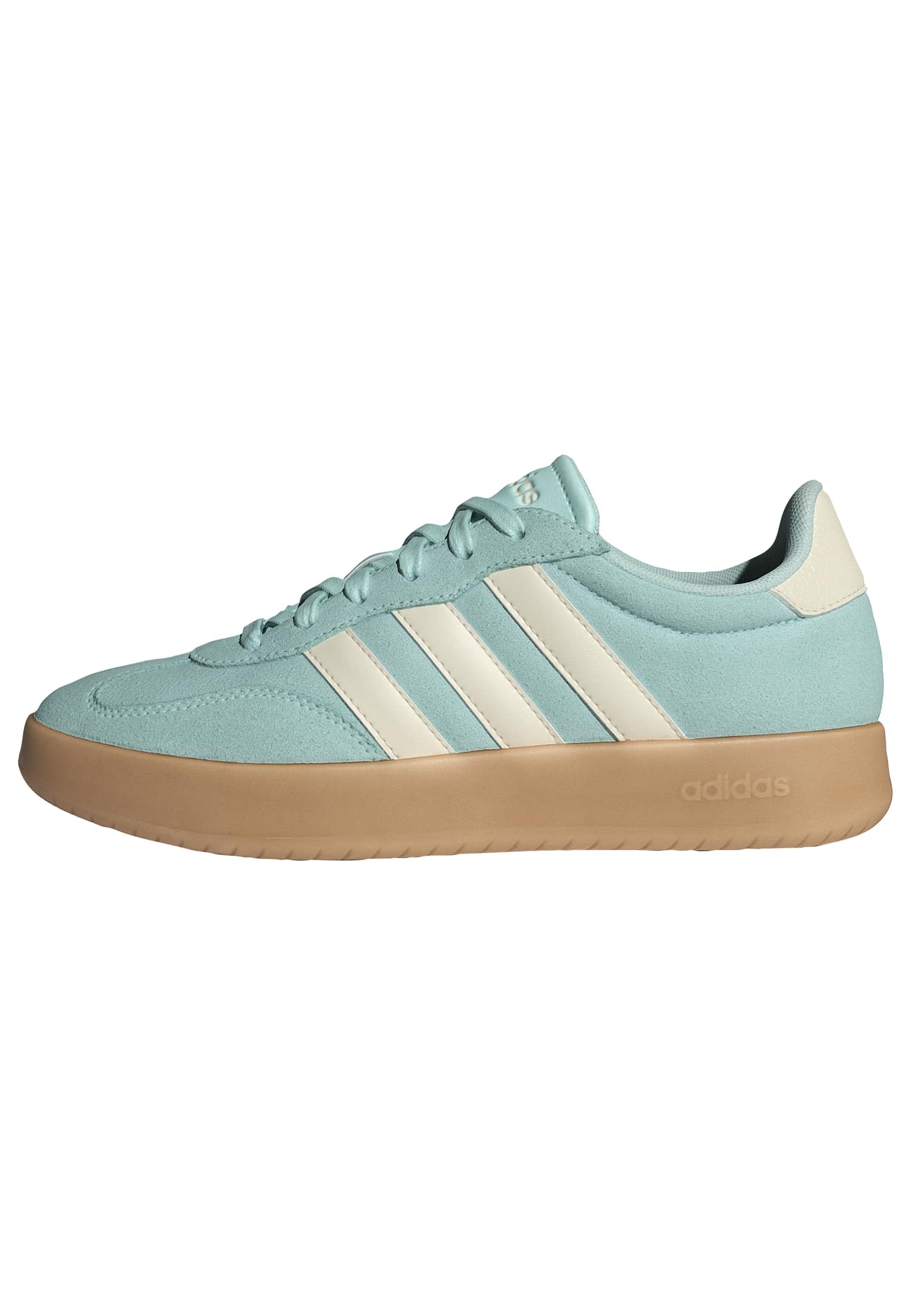 adidas Women's BARREDA Shoes, Semi Flash Aqua/Wonder White/Gum, 3.5 UK