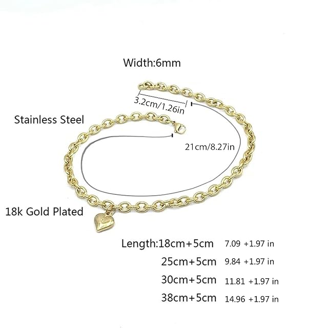 Foto 3 de 8 de ZwaitL Collares de corazón Dorado para Gatos Collares Collar Ajustable para Mascotas Collar con Colgante…