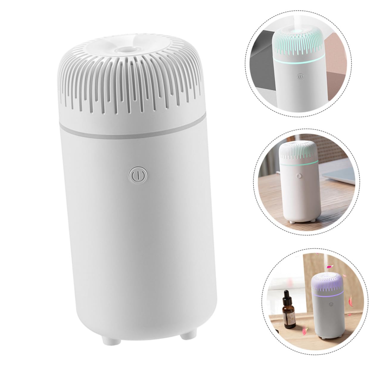 Baluue Difusor de Aroma Práctico y Mini Humidificador Ultrasónico para Coche y Hogar Portátil y Silencioso Difusor de Fragancia Esencial para Habitaciones y Oficinas