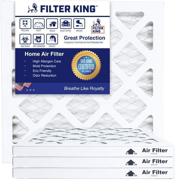 Filter King Air Filters 16x16x2 4PACK MERV 8 HVAC Pleated AC