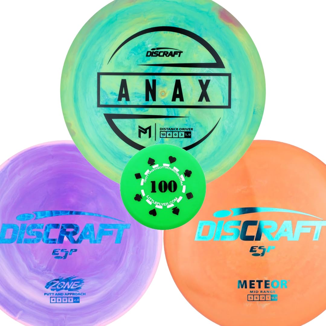 Discraft ESP Zone Meteor ANAX Bundle | PDGA Approved | Putter | MIDRANGE | Driver