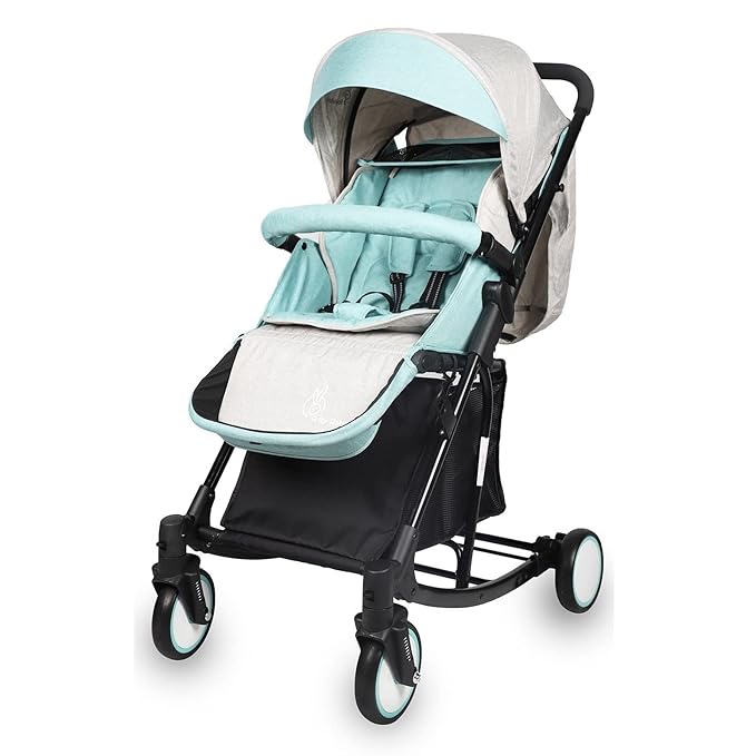 R for Rabbit Rock N Roll Baby Stroller Compact Travel Friendly Pram for Baby, Stroller Turn Rocker for Baby, Kids Pram and Strollers, Prams for Boys and Girls of 0 to 3 Years (Sea Green)