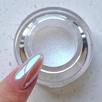 Pretty Diva Chrome Nail Powder, Moonlight Blue Aurora Iridescent Chrome Powders for Nails, Holographic Mermaid Unicorn Chrome Powder for Gel Nails Aura Mirror Glitter Powder Manicure Pigment