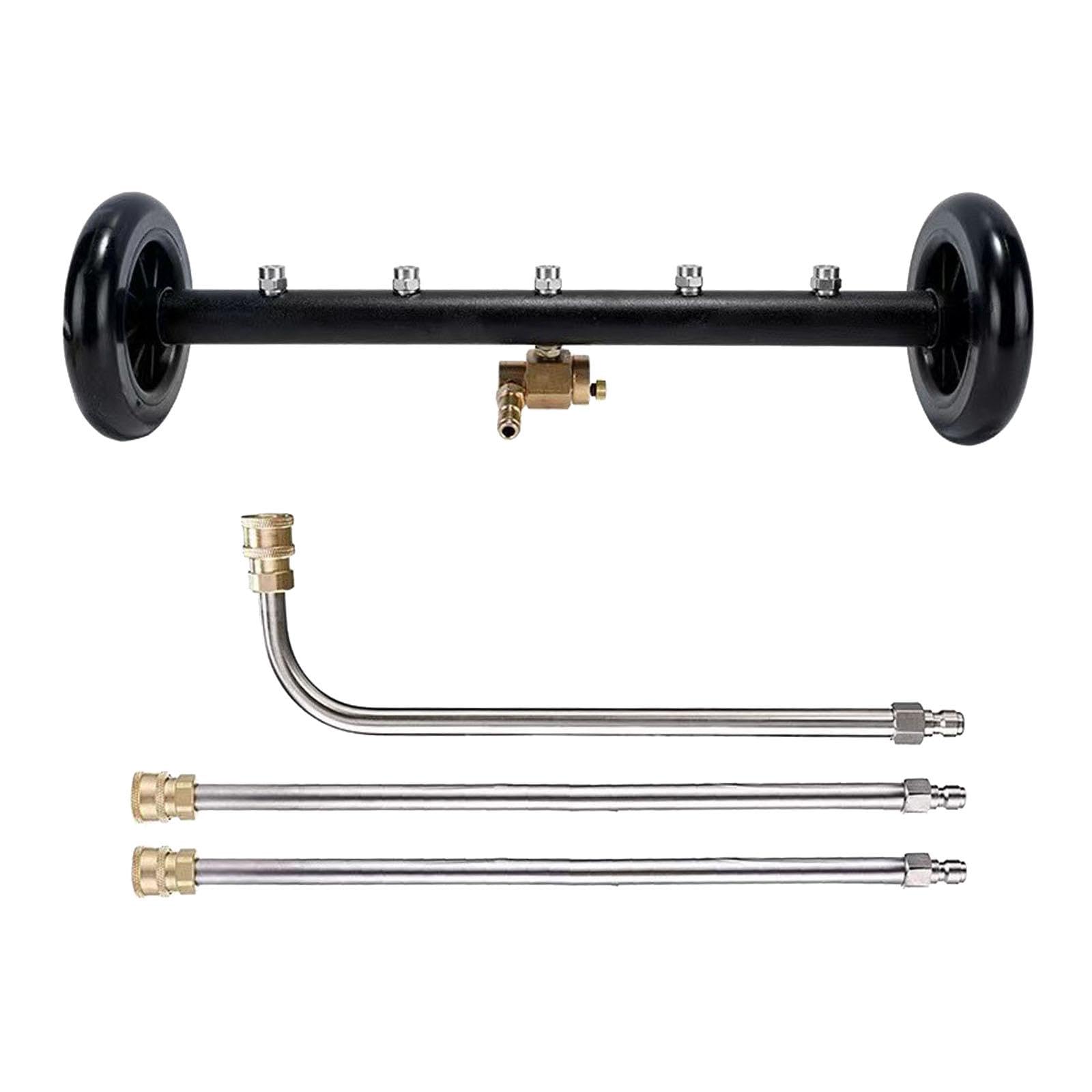 4 Piezas Limpiador de Chasis Adaptador para Lavadora a Presión con Escoba de Agua Lanzas Extendidas Conector Rápido Boquillas Múltiples Adecuado para