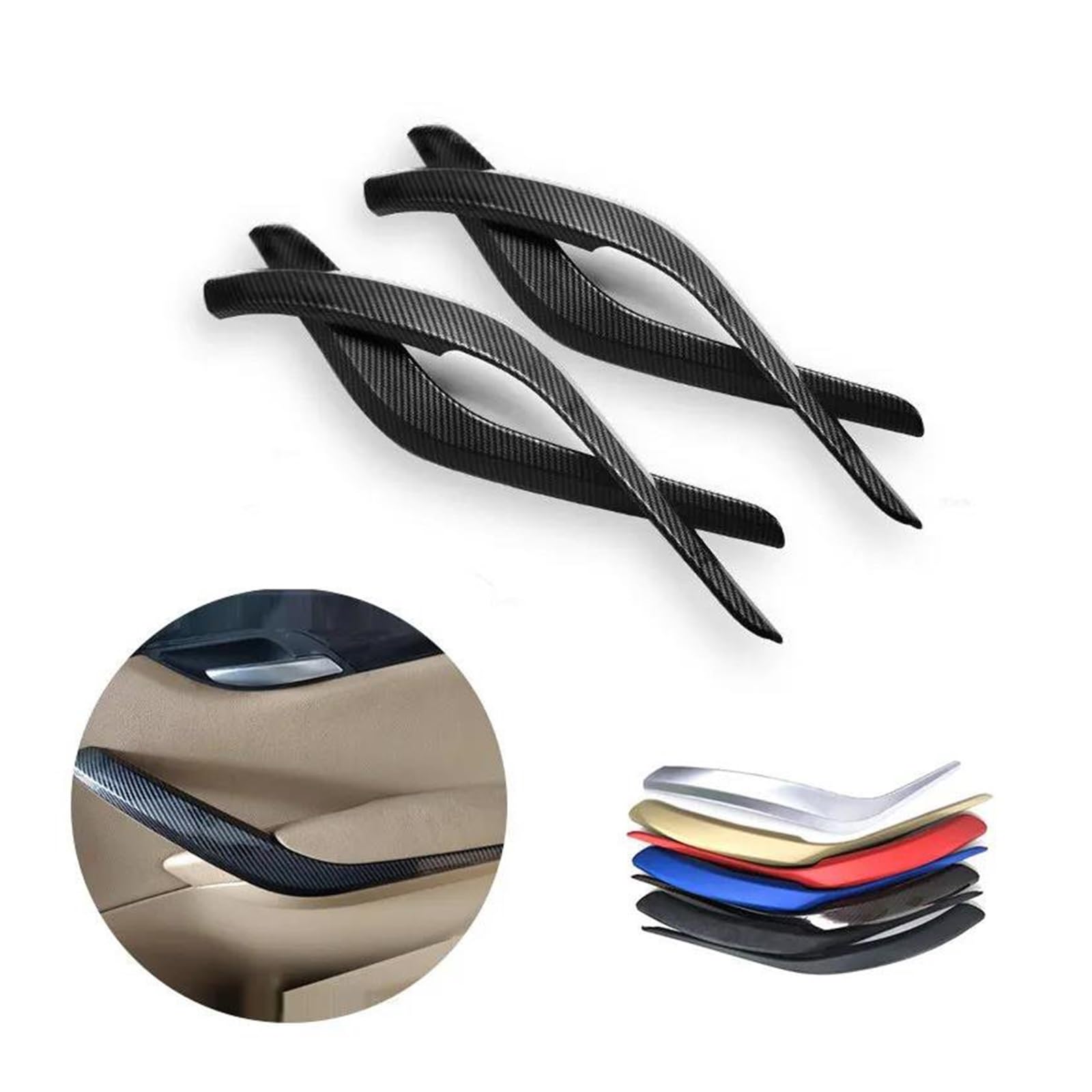 CREA – Poignée De Porte Intérieure Avant Gauche/droite Noire, Pour Bmw