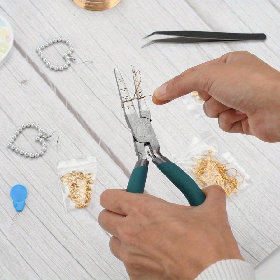 1 Pc Square Roundness Jewelry Pliers - Create Consistent Square Shapes in 2-8mm Diameters with Scales - for Jewelry Making, Wire Pieces, and Jump Rings - Made of Durable Alloy Steel (roundness)