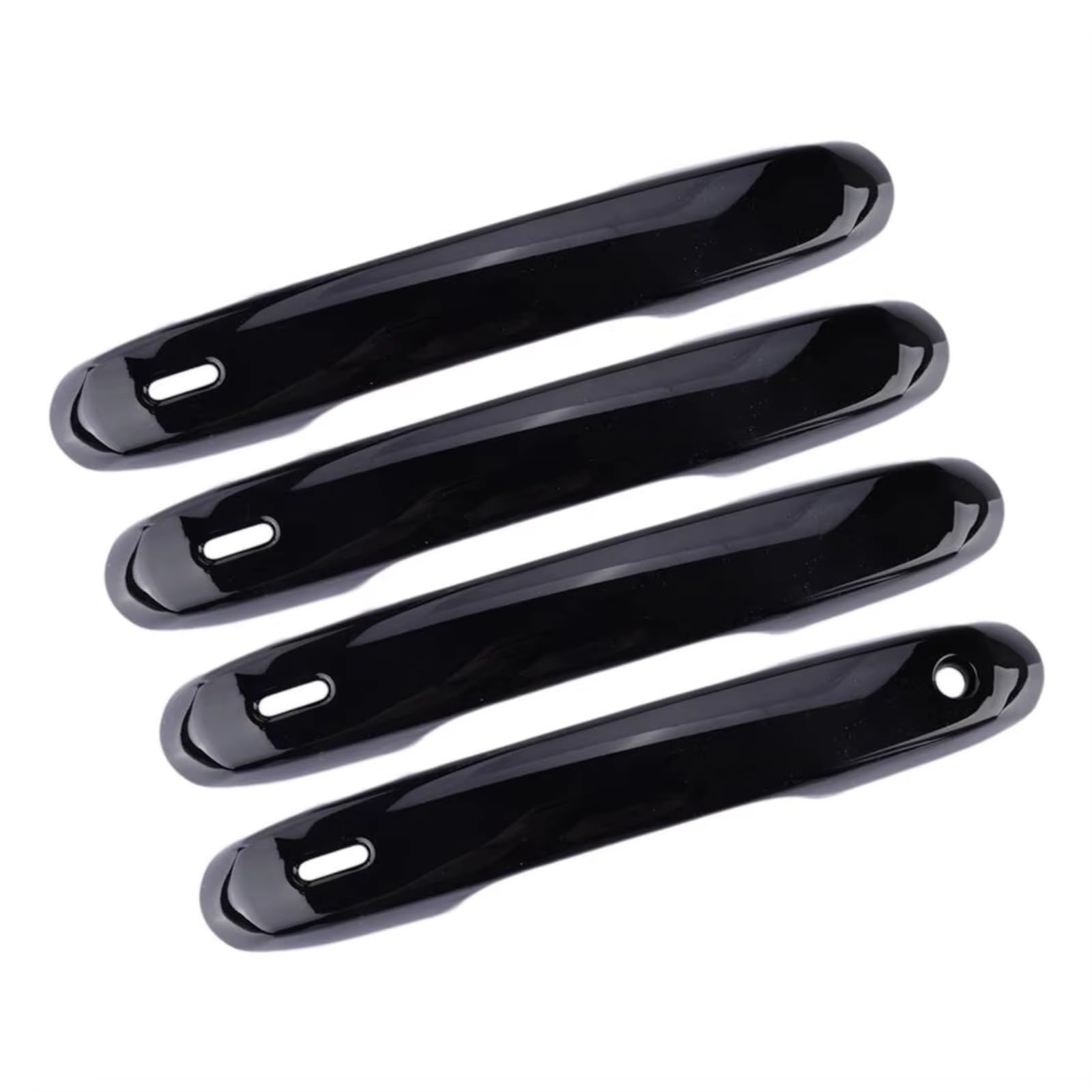 Cewsuio One Color Door Handle End Caps Compatible With Toyota For Grand For Highlander 2024 2025 Glossy Black Car Exterior Side Door Handle Cover Trim Bezel