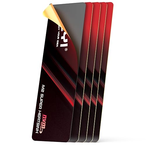 JEYI M.2 2280 SSD disipador de calor, grafeno+hoja de cobre, ultradelgado de 0.5mm, conductividad térmica de 1500W/mK, para SSDs NVMe/SATA (5 piezas)